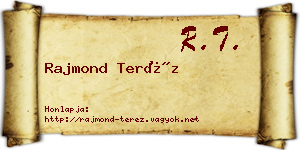 Rajmond Teréz névjegykártya